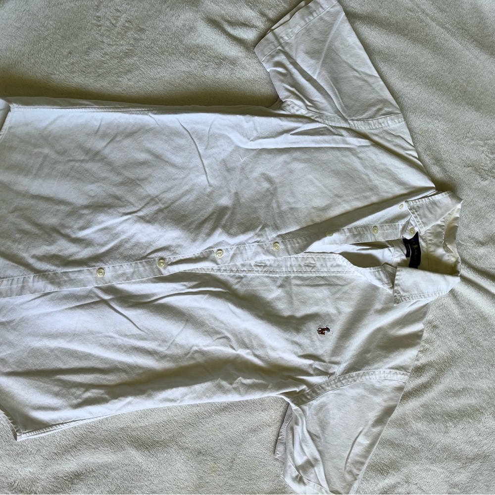 Polo Ralph Lauren White Short Sleeve Button-Up Shirt